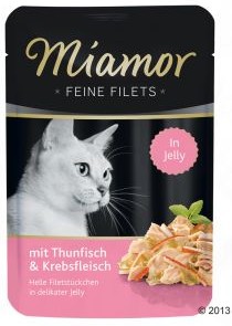 Miamor Cat Food Miamor Fine Fillets in Jelly Tuna and Crab 100g