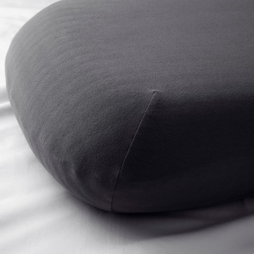 TÖCKENFLY Pillowcase for ergonomic pillow, grey, 29x43 cm