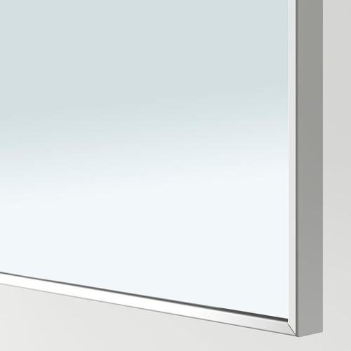 STRAUMEN Door with hinges, mirror glass, 60x120 cm