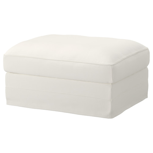 GRÖNLID Cover for footstool with storage, Inseros white