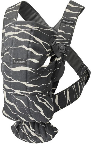 BABYBJÖRN Baby Carrier MINI Cotton, Anthracite/Landscape Print 0-12m