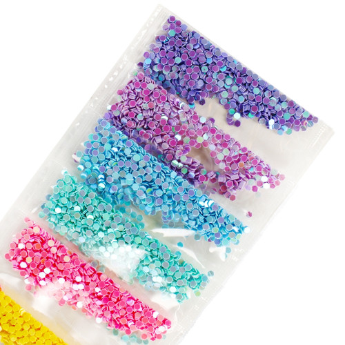 Glitter Confetti Candy 6 Colours, pastel