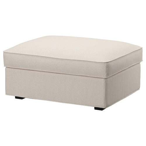 KIVIK Cover for footstool with storage, Tresund light beige