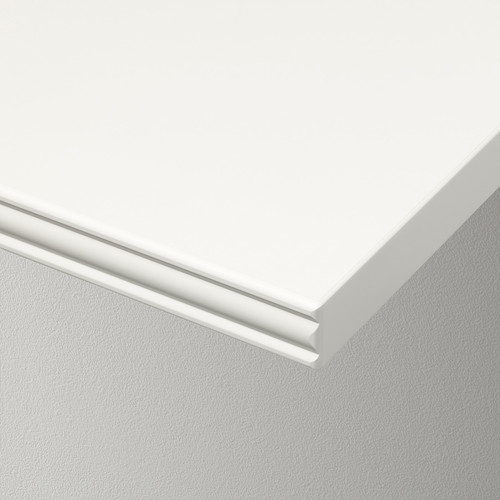 BERGSHULT / TOMTHULT Shelf with bracket, white, 120x20 cm