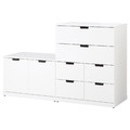 NORDLI Chest of 8 drawers, white, 160x99 cm