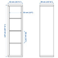 KALLAX Shelving unit with 2 inserts, white stained oak effect, 42x147 cm