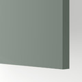 METOD Corner wall cabinet with shelves, white/Nickebo matt grey-green, 68x80 cm