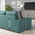 KIVIK U-shaped sofa, 6 seat, Kelinge grey-turquoise