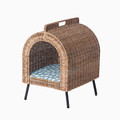 UTSÅDD Cat house on legs, rattan