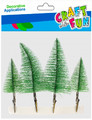 Craft Christmas Decoration Set Mini Christmas Tree 8.5/6.5cm 4pcs