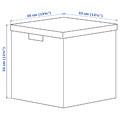 TJENA Storage box with lid, white, 32x35x32 cm