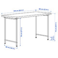 MITTCIRKEL / SPÄND Desk, lively pine effect/white, 140x60 cm