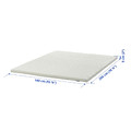 NISSEHOLM Mattress pad, white, 140x200 cm