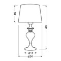 Table Lamp 1 x 60W E27, silver