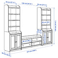 HAUGA TV/storage combination, grey, 277x46x199 cm