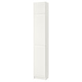 BILLY / OXBERG Bookcase w height extension ut/drs, white, 40x30x237 cm