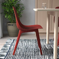 NORDEN / ODGER Table and 2 chairs, birch/red, 26/89/152 cm