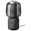SYMFONISK Speaker lamp w Wi-Fi, glass shade, black