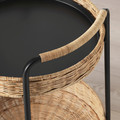 LUBBAN Trolley table with storage, rattan, anthracite