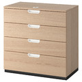 GALANT Drawer unit, white stained oak effect, 80x80 cm