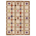 KNYLHAVREN Rug, flatwoven, brown/handmade, 170x240 cm
