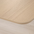 BEKANT Desk, white stained oak veneer, black, 140x60 cm