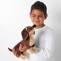 SMÅSLUG Soft toy, dog, brown