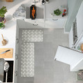 GÅNGPASSAGE Kitchen mat, grey/white, 45x70 cm