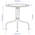 LÄCKÖ Table+2 chairs, outdoor, grey/Kuddarna light grey-beige, 70 cm