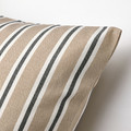 KORALLBUSKE Cushion cover, beige white/stripe pattern, 50x50 cm