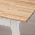 PINNTORP Table, light brown stained/white stained, 125x75 cm