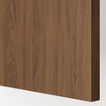 METOD / MAXIMERA Base cab w wire basket/drawer/door, white/Tistorp brown walnut effect, 40x60 cm