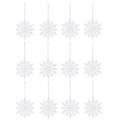 Christmas Hanging Decoration Snowflake 10cm 12pcs, white