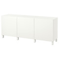 BESTÅ Storage combination with doors, white, Lappviken white, 180x40x74 cm