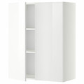 METOD Wall cabinet with shelves/2 doors, white/Ringhult white, 80x100 cm