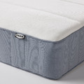 LYNGÖR Divan bed, Vesteröy medium firm/light blue white, Standard King