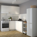 KNOXHULT Corner kitchen, high-gloss/white, 182x183x220 cm