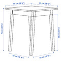 PINNTORP / PINNTORP Table and 2 chairs, light brown stained white stained/Katorp light brown stained, 65 cm