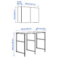 ENHET Storage combination, white/oak effect, 139x63.5x90.5 cm