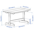 NACKANÄS Table, acacia, 140x76 cm