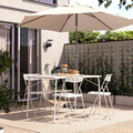 TORPARÖ Table, outdoor, white/foldable, 130x74 cm