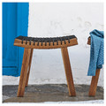 STACKHOLMEN Stool, outdoor, light brown stained, 48x35x43 cm