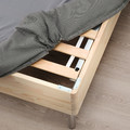 LYNGÖR Slatted mattress base with legs, dark grey, 140x200 cm