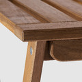 NÄMMARÖ Folding table, light brown stained, 108x37 cm