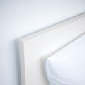 MALM Bed frame, high, with 2 storage boxes, white, Luröy, 120x200 cm