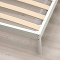 KLEPPSTAD Bed frame, white/Vissle beige, 160x200 cm