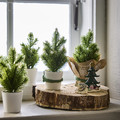 VINTERFINT Artificial potted plant, in/outdoor Christmas tree/green, 6 cm