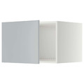 METOD Top cabinet for fridge/freezer, white/Veddinge grey, 60x40 cm