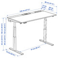 MITTZON Desk sit/stand, electric white/black, 120x80 cm