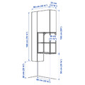 ENHET Storage combination, white/oak effect, 90x32x180 cm